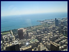 Views from Sears Tower 13 - South Loop, Grant Park, Lake Michigan